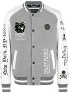 Philipp Plein No Mercy Bomber Jacket - Grey