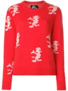 House Of Holland Printed Jumper - Red