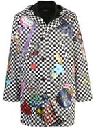 Amiri Check Sticker Parka - Black