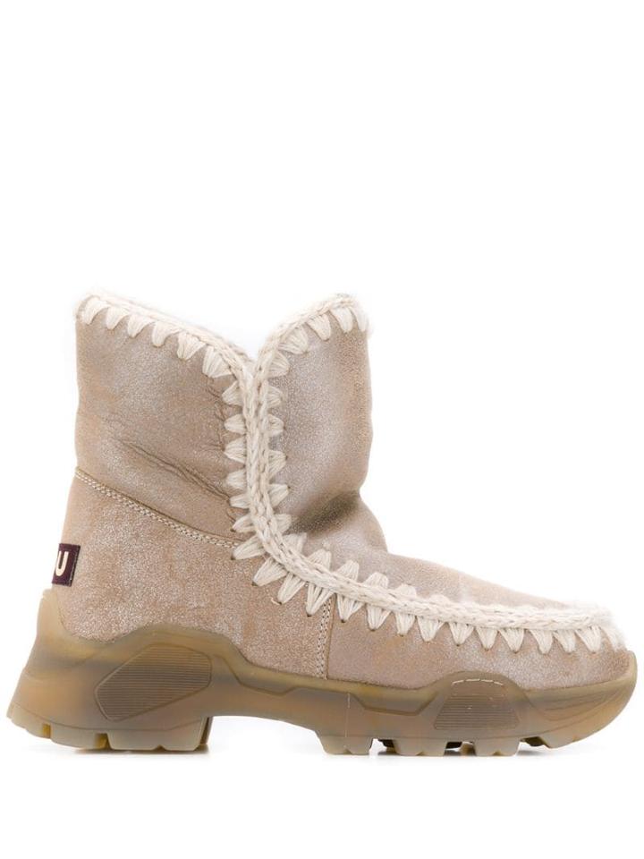 Mou Eskimo Mountain Ankle Boots - Neutrals