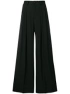 Semicouture High Rise Palazzo Trousers - Black