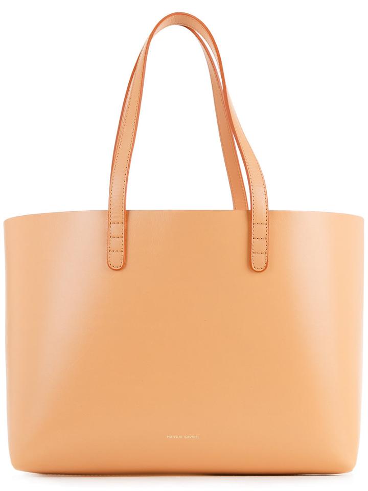Mansur Gavriel - Top Handles Tote - Women - Leather - One Size, Women's, Yellow/orange, Leather