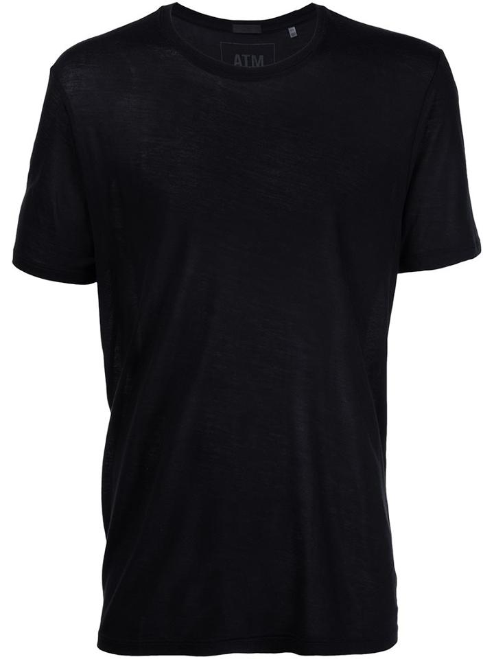 Atm Anthony Thomas Melillo Jersey Crew Neck T-shirt, Men's, Size: Xxl, Black, Modal