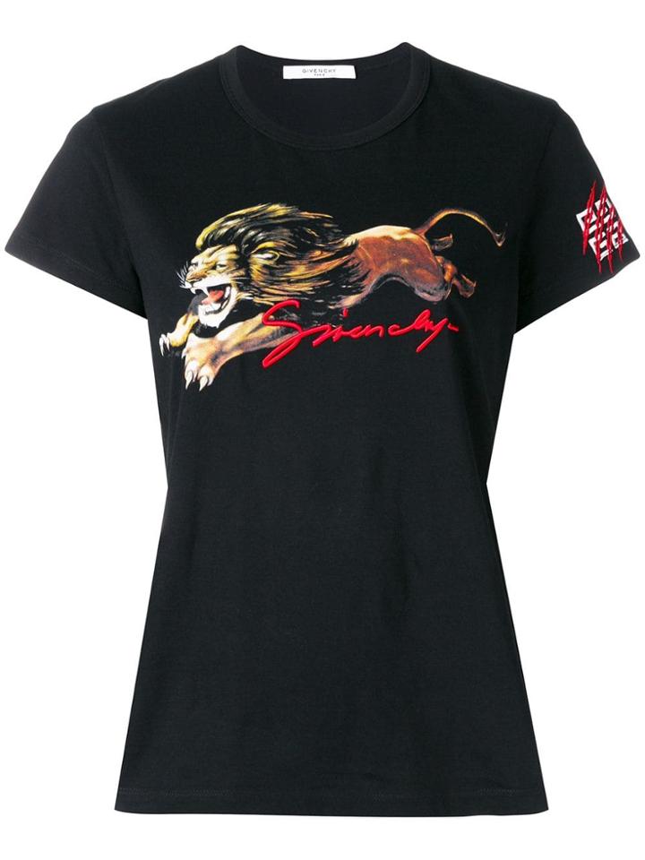 Givenchy Leo Printed Fitted T-shirt - Black