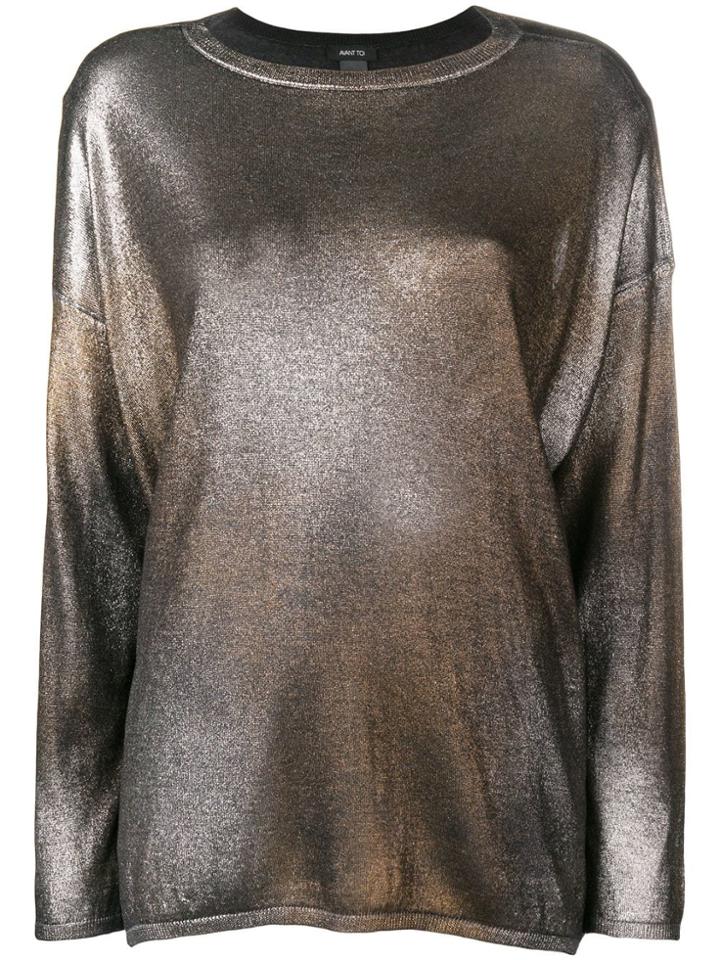 Avant Toi Lamé Sweater - Metallic