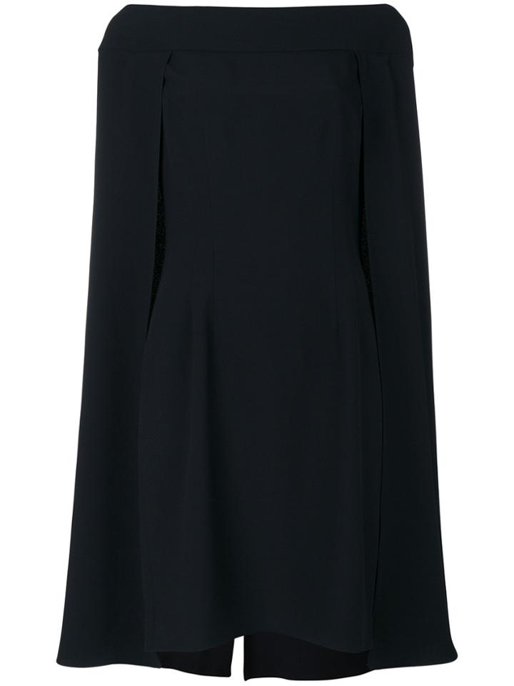 Alberta Ferretti Cape Layered Dress - Black