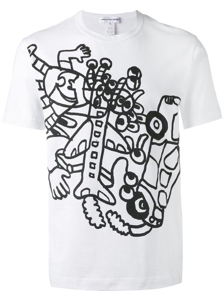 Comme Des Garçons Shirt Printed T-shirt, Men's, Size: Medium, Red, Cotton