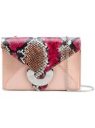 Just Cavalli Snake Effect Shoulder Bag - Pink & Purple