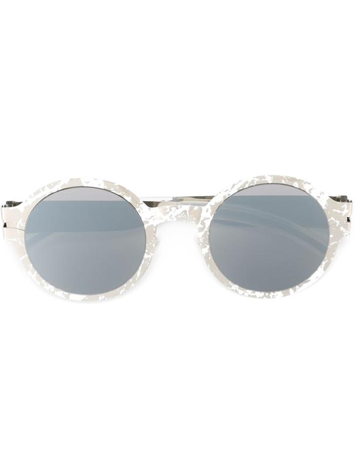 Mykita Mykita X Maison Margiela 'mykita Transfer' Sunglasses, Women's, Grey, Stainless Steel