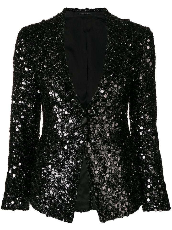 Tagliatore Sequinned Blazer - Black