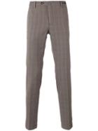 Pt01 - Checked Chinos - Men - Cotton/spandex/elastane - 52, Brown, Cotton/spandex/elastane