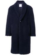 Cityshop Fleece Boa Shawl Coat, Men's, Blue, Polyester
