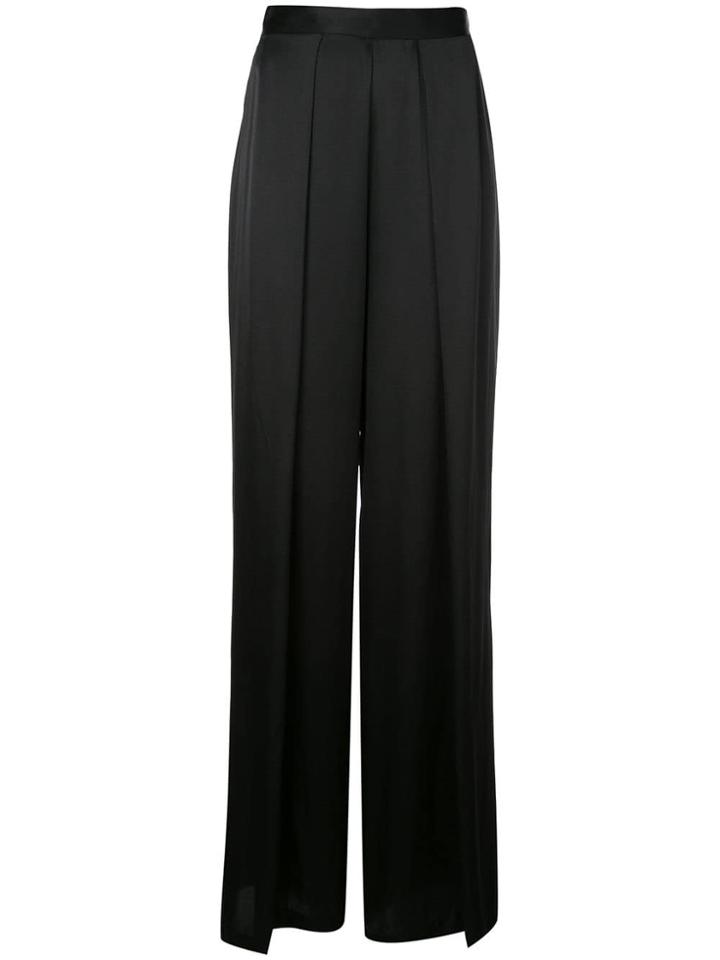 Kiki De Montparnasse Pleated Wide Leg Trousers - Black