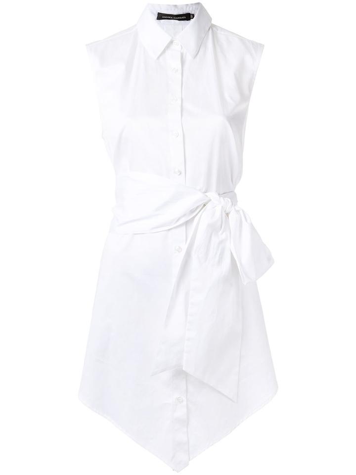 Andrea Marques Sleeveless Shirt, Women's, Size: 42, White, Cotton