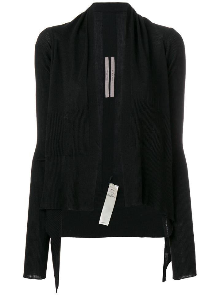Rick Owens Medium Open Front Cardigan - Black