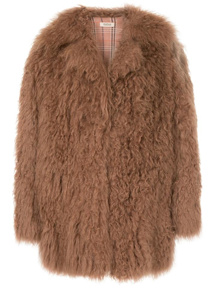Yves Salomon Meteo Oversized Fur Coat - Brown