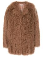 Yves Salomon Meteo Oversized Fur Coat - Brown