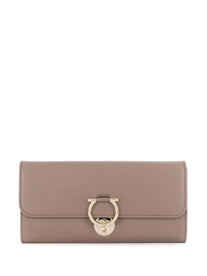 Salvatore Ferragamo Gancio Lock Wallet - Brown