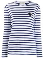Être Cécile Frenchie Dog Patch Long-sleeve T-shirt - White
