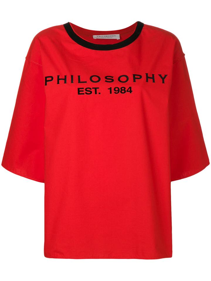 Philosophy Di Lorenzo Serafini Poplin T-shirt - Red