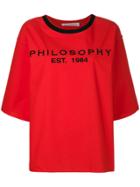 Philosophy Di Lorenzo Serafini Poplin T-shirt - Red