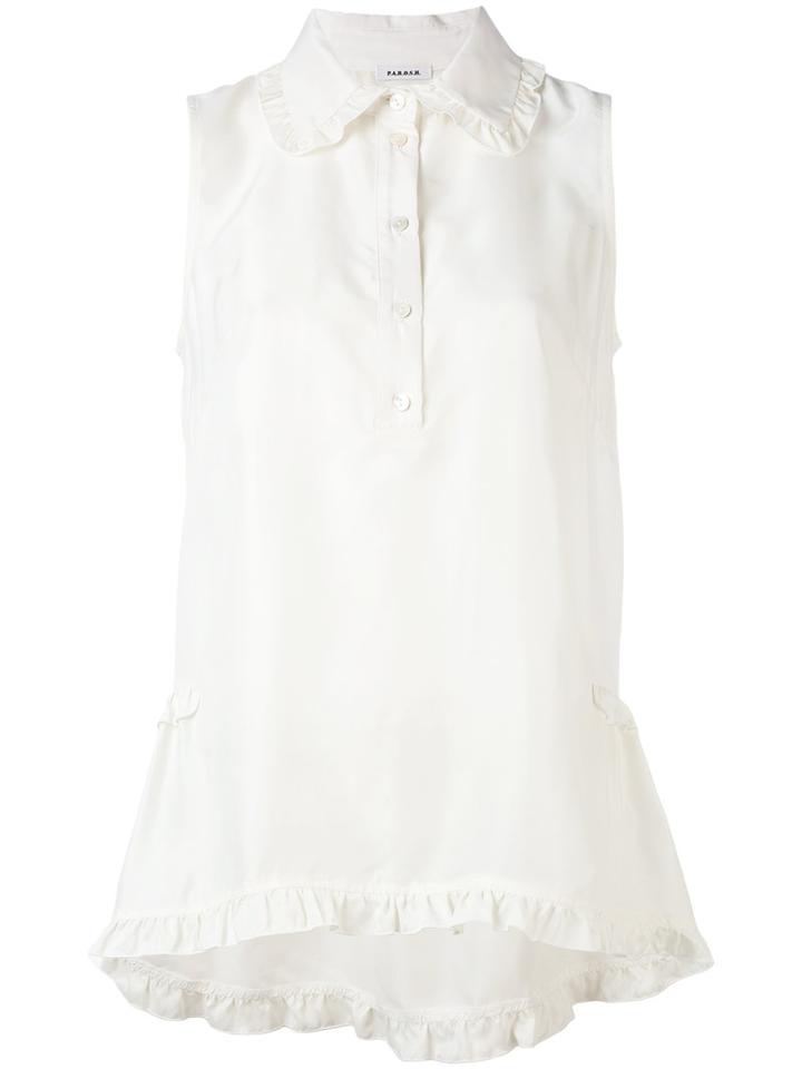 P.a.r.o.s.h. - Sleeveless Blouse - Women - Silk - S, White, Silk