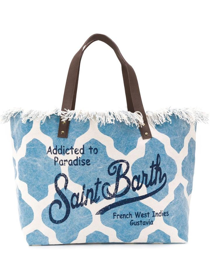 Mc2 Saint Barth Helene Printed Tote - Neutrals