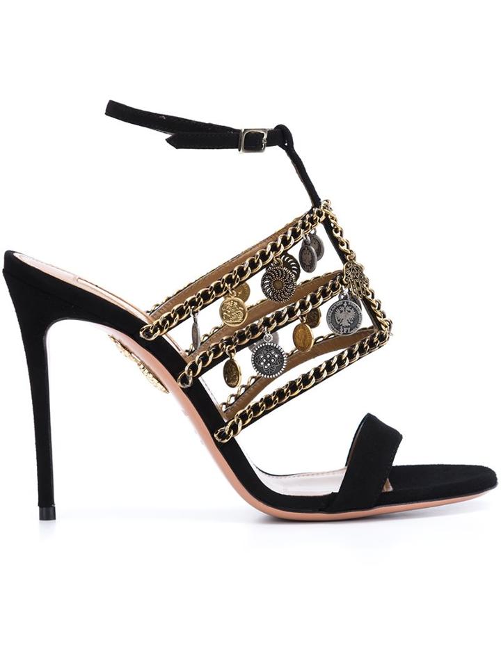 Aquazzura Aquazzura X Naty Abascal Chain Trim Sandals