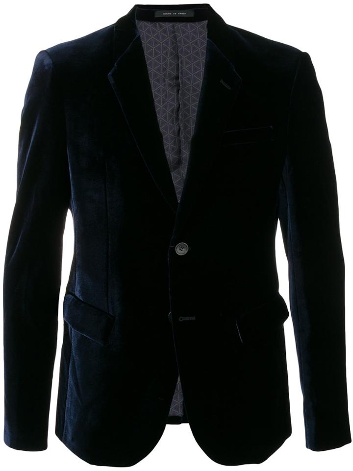 Emporio Armani Velvet Formal Blazer - Blue