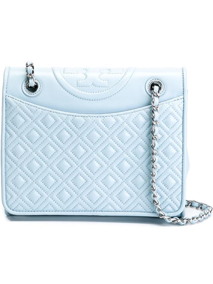 Tory Burch Medium Fleming Shoulder Bag, Women's, Blue, Leather/metal Other