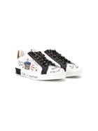 Dolce & Gabbana Kids Graffiti Print Sneakers - White