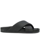 Peter Non Cross-over Detail Sandals - Black