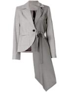 Taylor Panelled Asymmetric Blazer - Grey