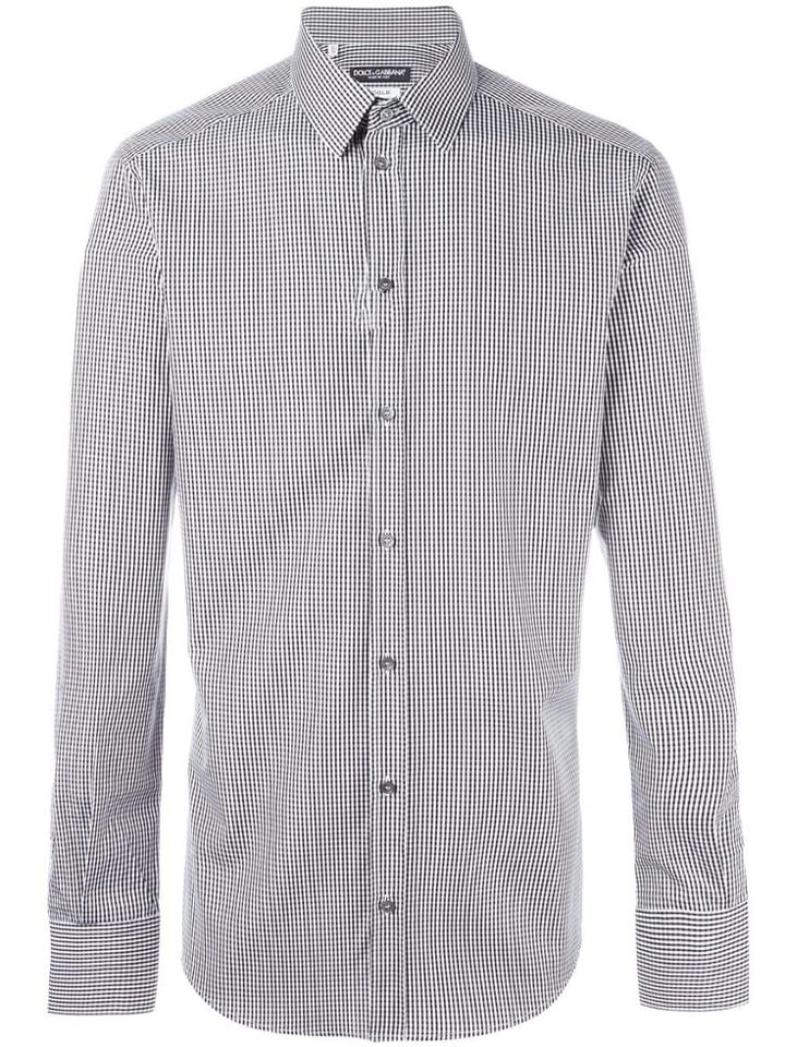 Dolce & Gabbana Gingham Check Shirt - Black