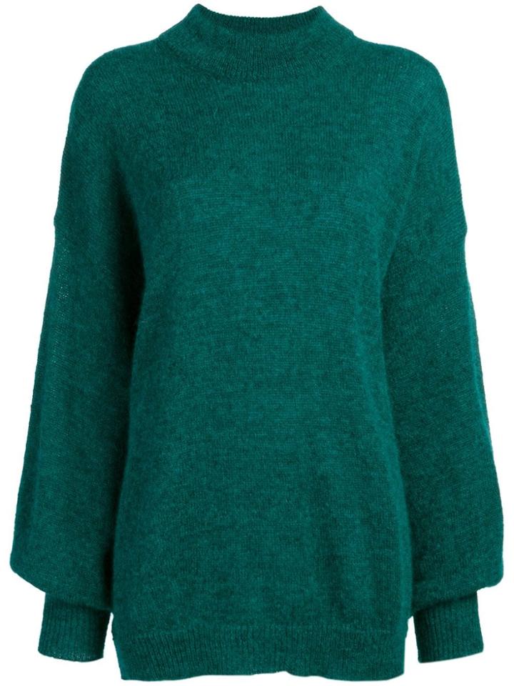 Fine Edge Loose Fit Sweater - Green
