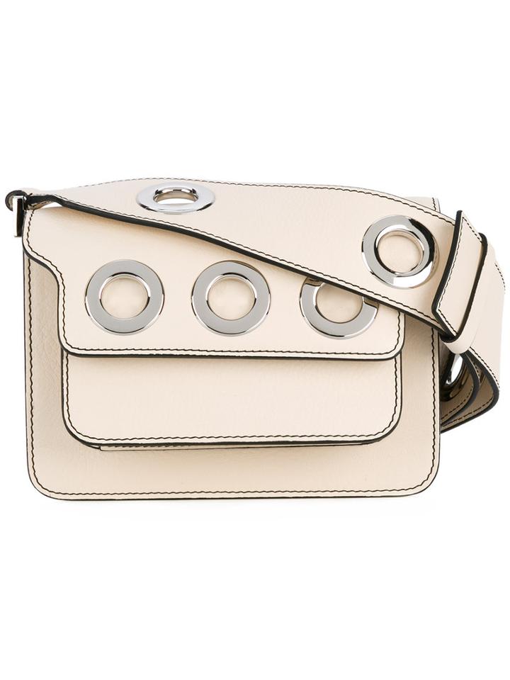 Marni Satellite Trunk Shoulder Bag, Women's, Nude/neutrals, Leather