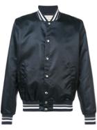Maison Kitsuné Satin Teddy Jacket - Blue