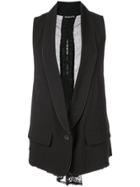 Ann Demeulemeester Lace Panel Vest - Black