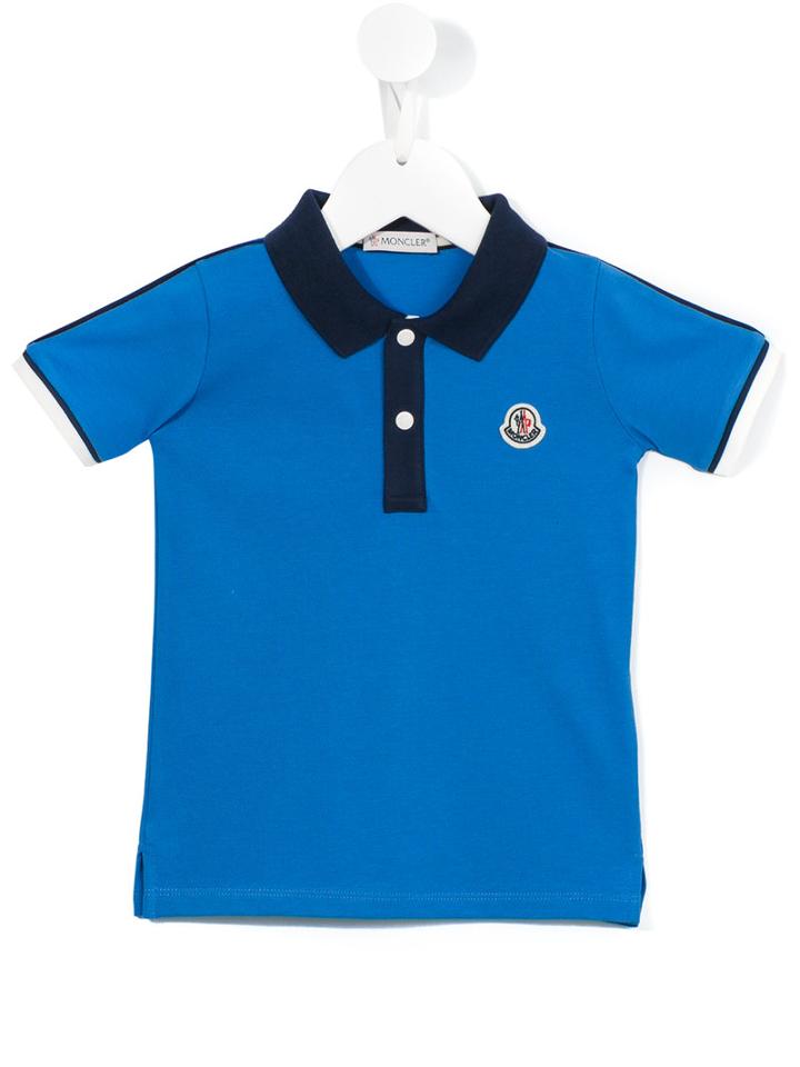 Moncler Kids - Classic Polo Shirt - Kids - Cotton/spandex/elastane - 9-12 Mth, Blue