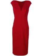 Tom Ford - Fitted Panel Dress - Women - Silk/polyamide/spandex/elastane/viscose - 42, Red, Silk/polyamide/spandex/elastane/viscose