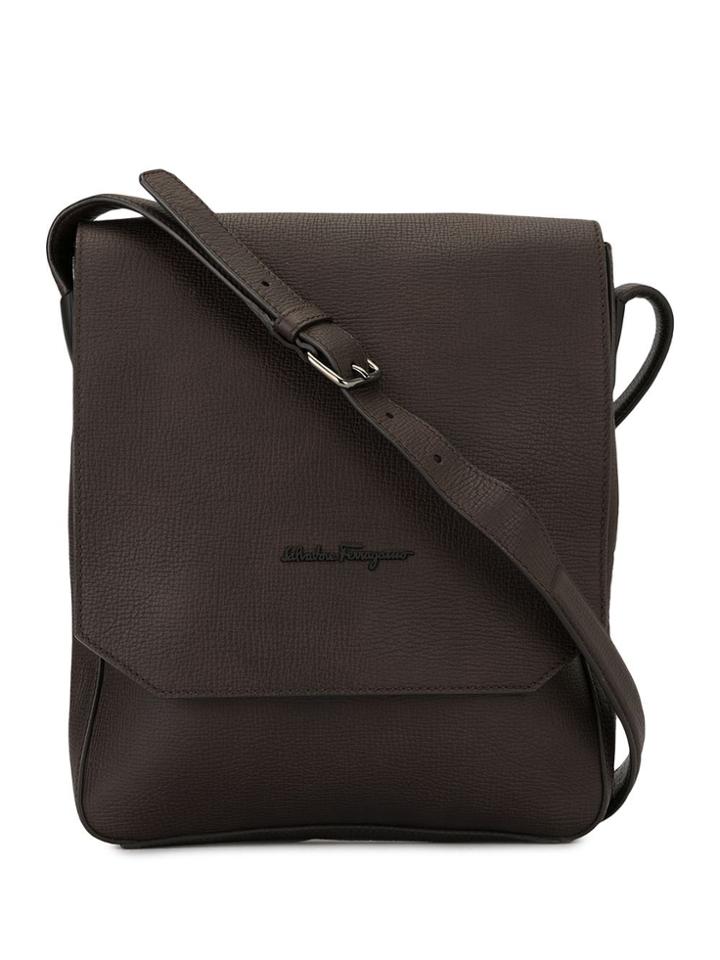 Salvatore Ferragamo Pre-owned Logo Messenger Bag - Brown