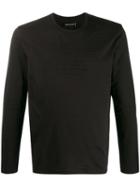 Emporio Armani Logo Embroidered Sweatshirt - Black