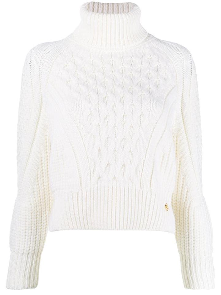 Elisabetta Franchi Chunky Knit Jumper - White