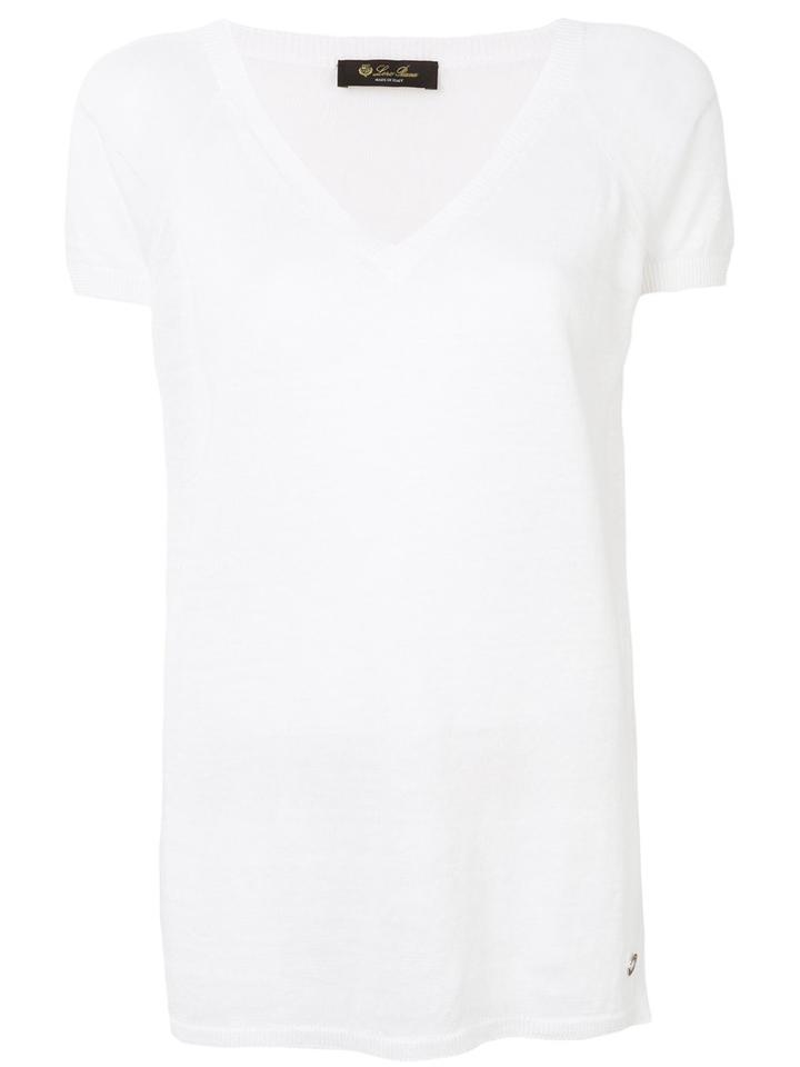 Loro Piana - Ribbed-knit Top - Women - Linen/flax - 44, White, Linen/flax