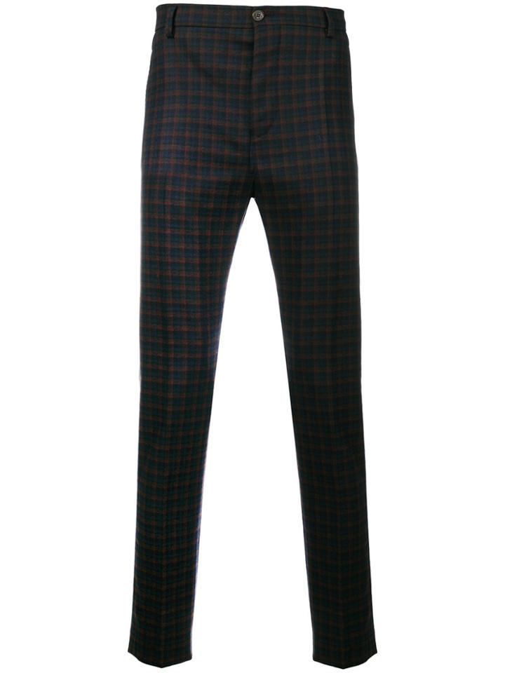 Al Duca D'aosta 1902 Checked Trousers - Blue