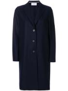 Harris Wharf London Long Button Coat - Blue