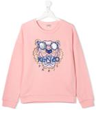Kenzo Kids Tiger Sunglasses Print Sweater - Pink