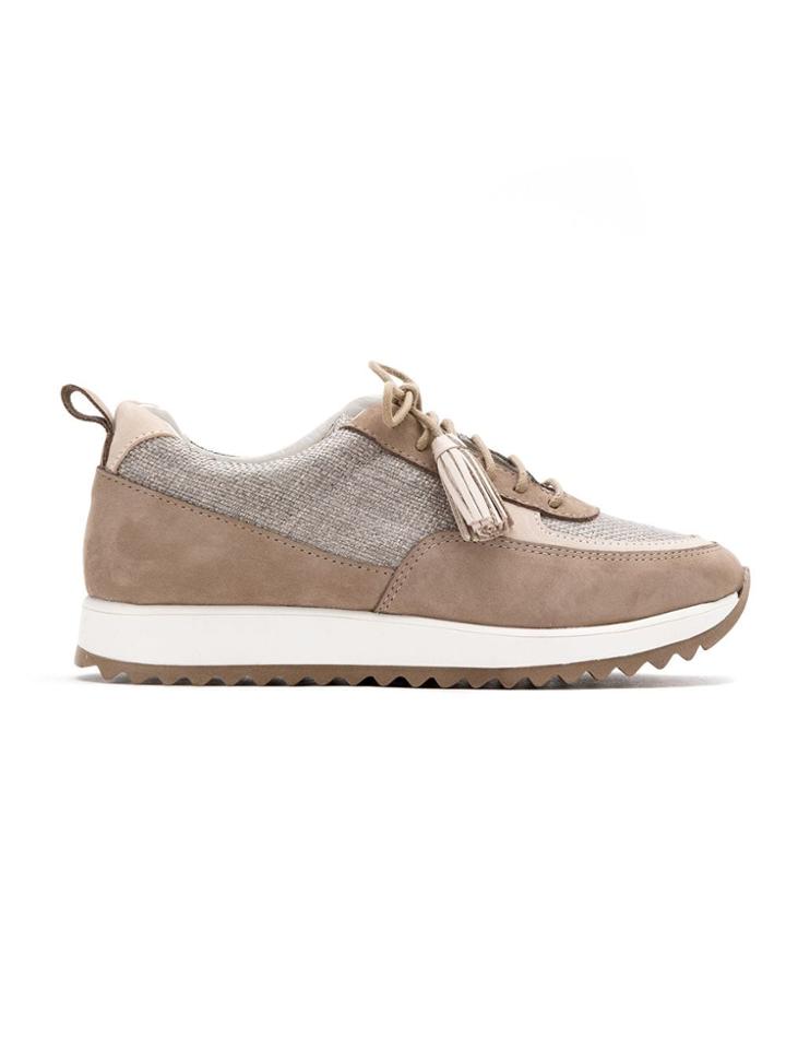 Sarah Chofakian Leather Lace Up Sneakers - Neutrals