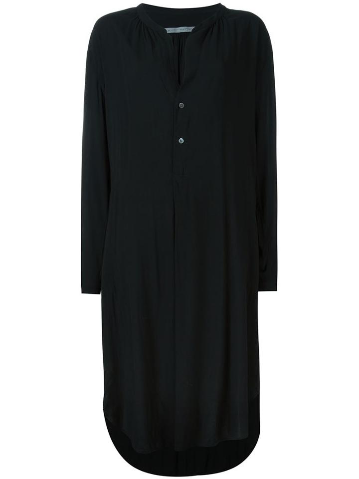 Raquel Allegra Henley Shirt Dress, Women's, Size: 1, Black, Rayon