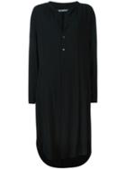 Raquel Allegra Henley Shirt Dress, Women's, Size: 1, Black, Rayon